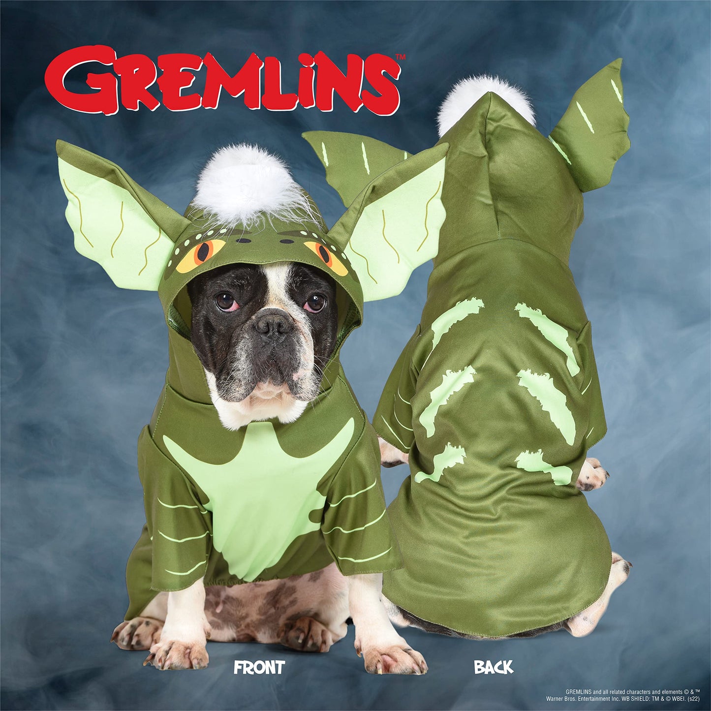 Disfraz de Halloween para Perros con Capucha, Talla M, Disfraces para Perros, Lindos Disfraces de Miedo para Mascotas, Productos con Licencia Oficial, Verde (FF21797)