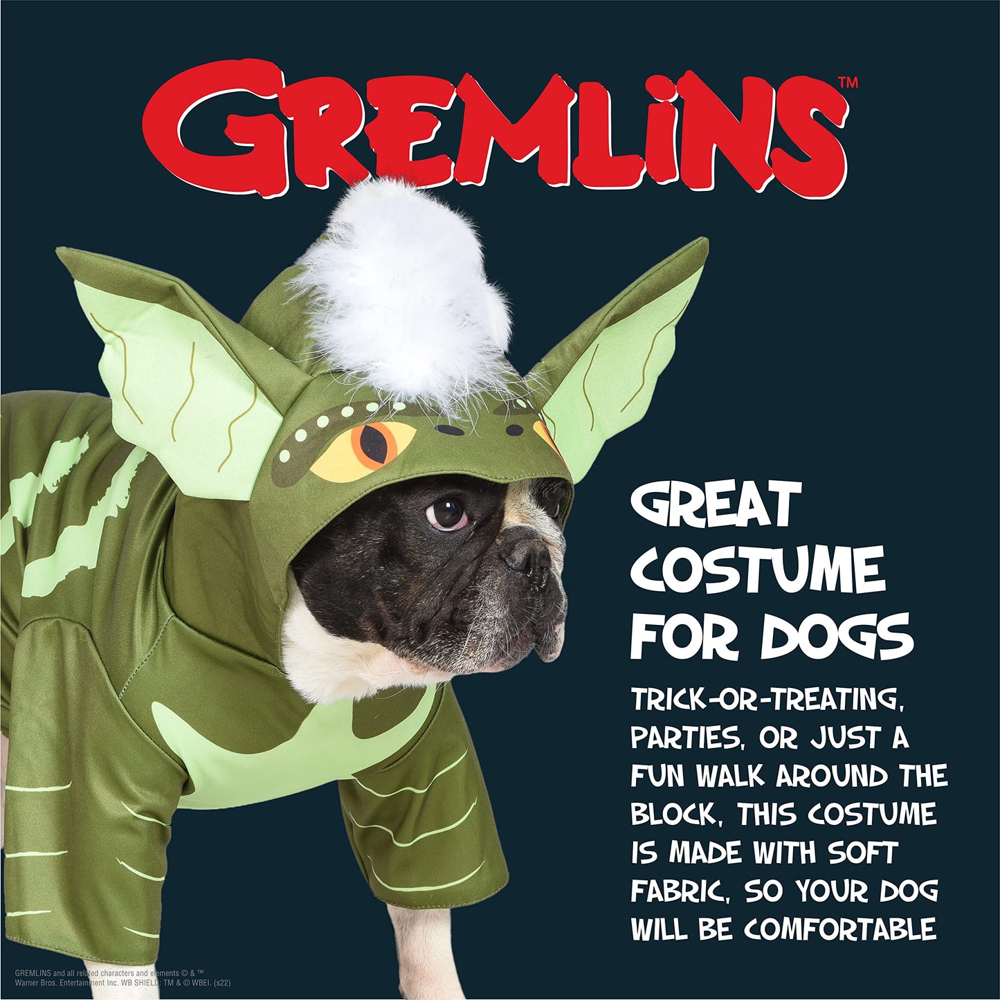 Disfraz de Halloween para Perros con Capucha, Talla M, Disfraces para Perros, Lindos Disfraces de Miedo para Mascotas, Productos con Licencia Oficial, Verde (FF21797)