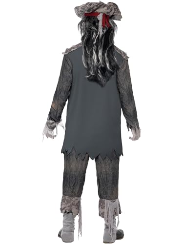 Disfraz de espíritu de Ghost Ship, con chaqueta, pantalón y sombrero Halloween