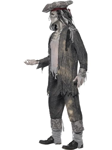Disfraz de espíritu de Ghost Ship, con chaqueta, pantalón y sombrero Halloween
