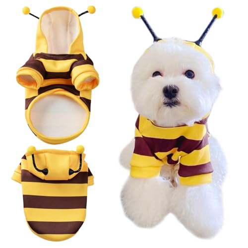 Disfraz de Abejorro para Perro Pequeño, Bee Dog Costume, Disfraces para Perros, Dog Bee Hoodies, para Perro, Halloween, Navidad, Fiestas, Juegos de rol, Multicolor