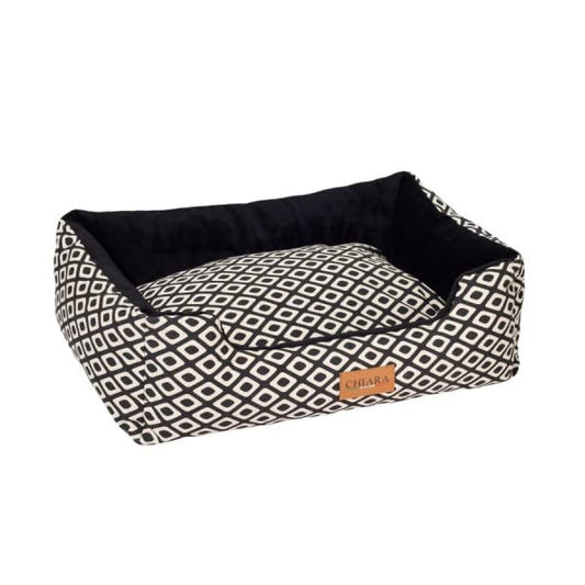 Cama para Perros pequeños y medianos (Funda y cojín Lavables, tamaño 65 x 50 cm, Forro Inferior Antideslizante, Interior Reversible)