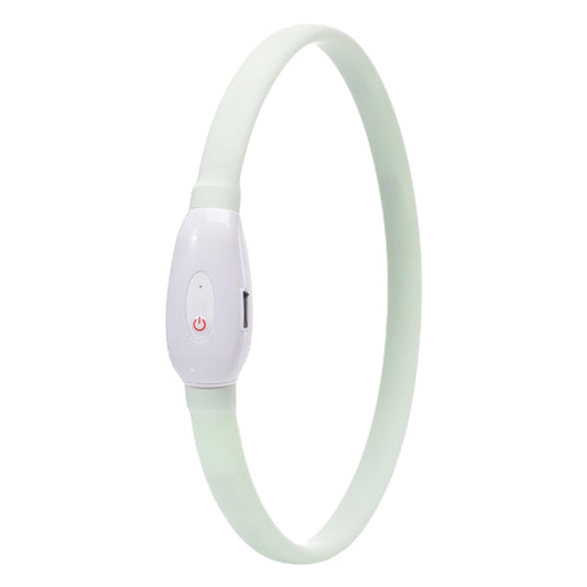 Luces para collar de perro, luces intermitentes recargables, collar de silicona suave impermeable con 9 modos intermitentes, cómodo collar de perro intermitente, luces de collar de perro para