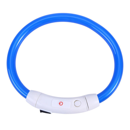 Collar Led para Perros USB Recargable Luces Intermitentes 35 Cm para Paseos Nocturnos Ajustable