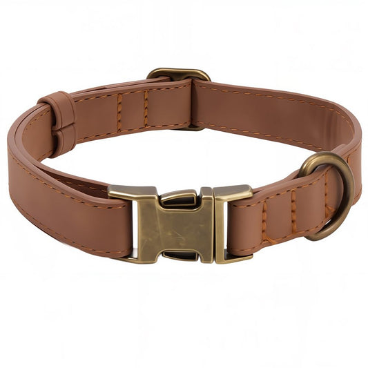 Collar Martingala de Liberación Rápida para Perros de 34 a 50cm, de Cuero Sintético Enrollado, Resistente, con Hebilla Antioxidante, Ajustable Y Duradero, para Perros Pequeños, Medianos