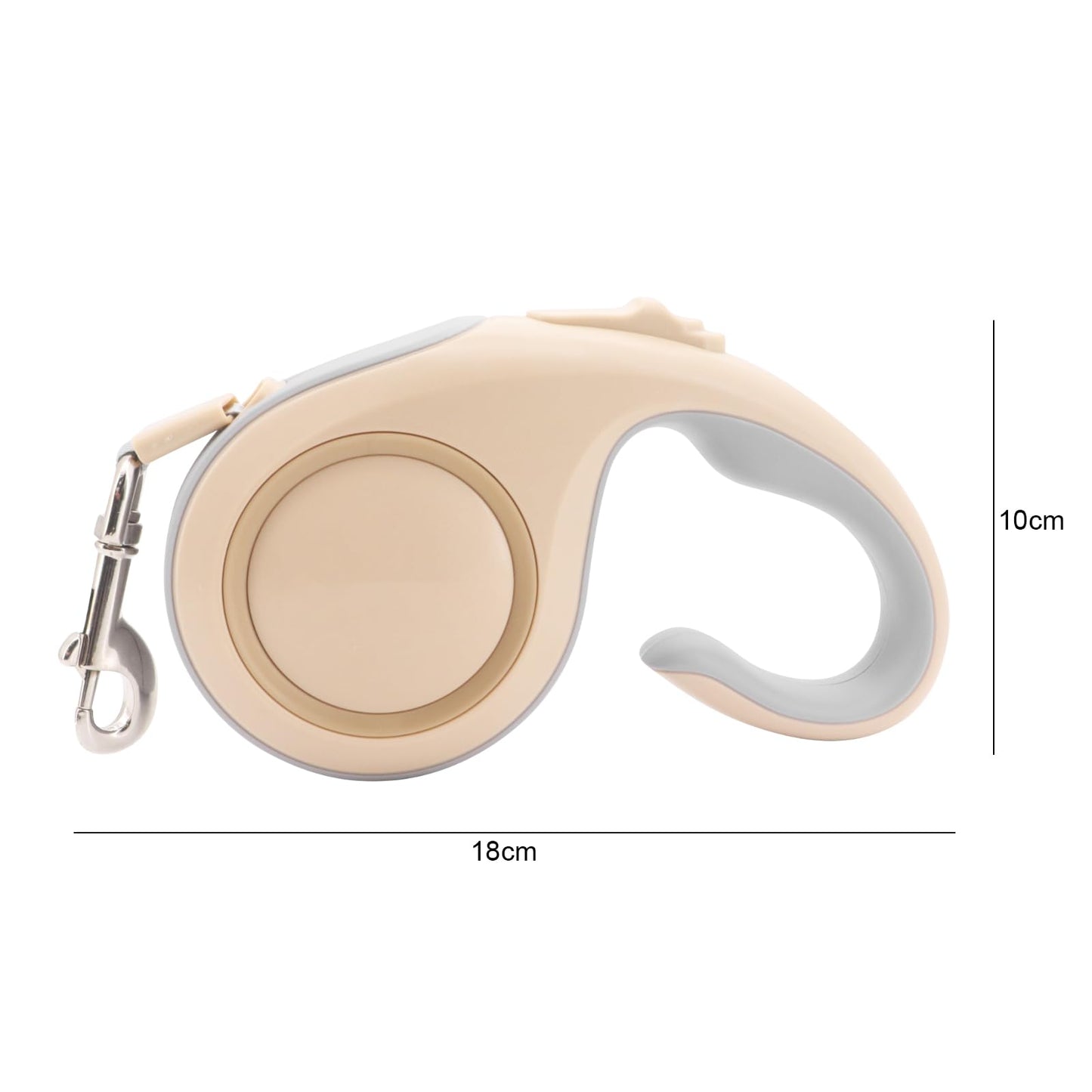 Correa retráctil para Perro, Correa Extensible para Perro, Correa elástica de 5 m, Correa para Perros medianos y Gatos, Extensible para Perro, Freno con una Sola Mano, Bloqueo de Pausa (Dorado)