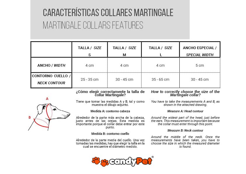 candyPet - Collar Martingale para Perros, Universe, M