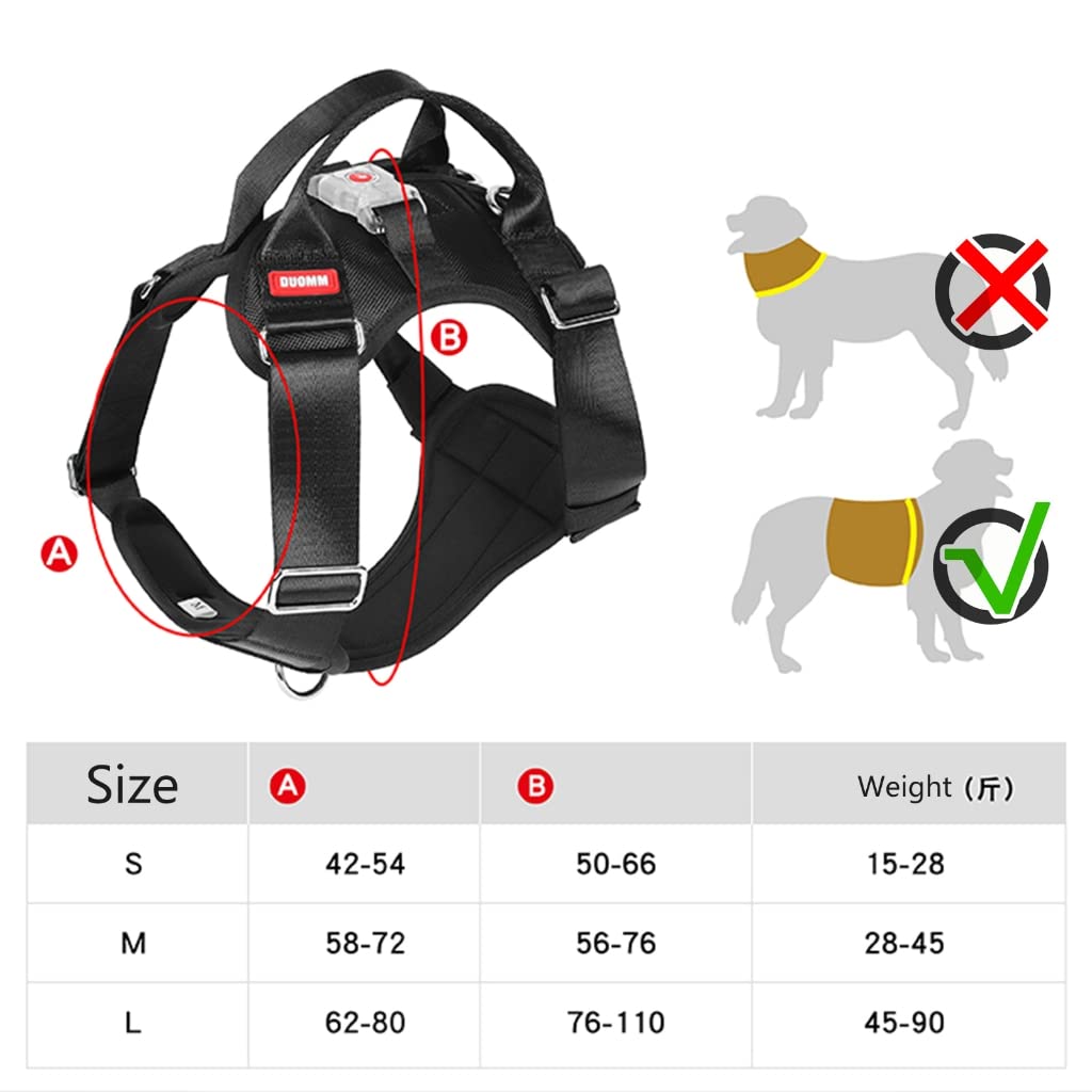 Arnés para perros con luz LED, cómodo y ajustable, seguro para caminar por la noche, arnés para perros con luz LED, arnés para perros grandes, para pasear por la noche