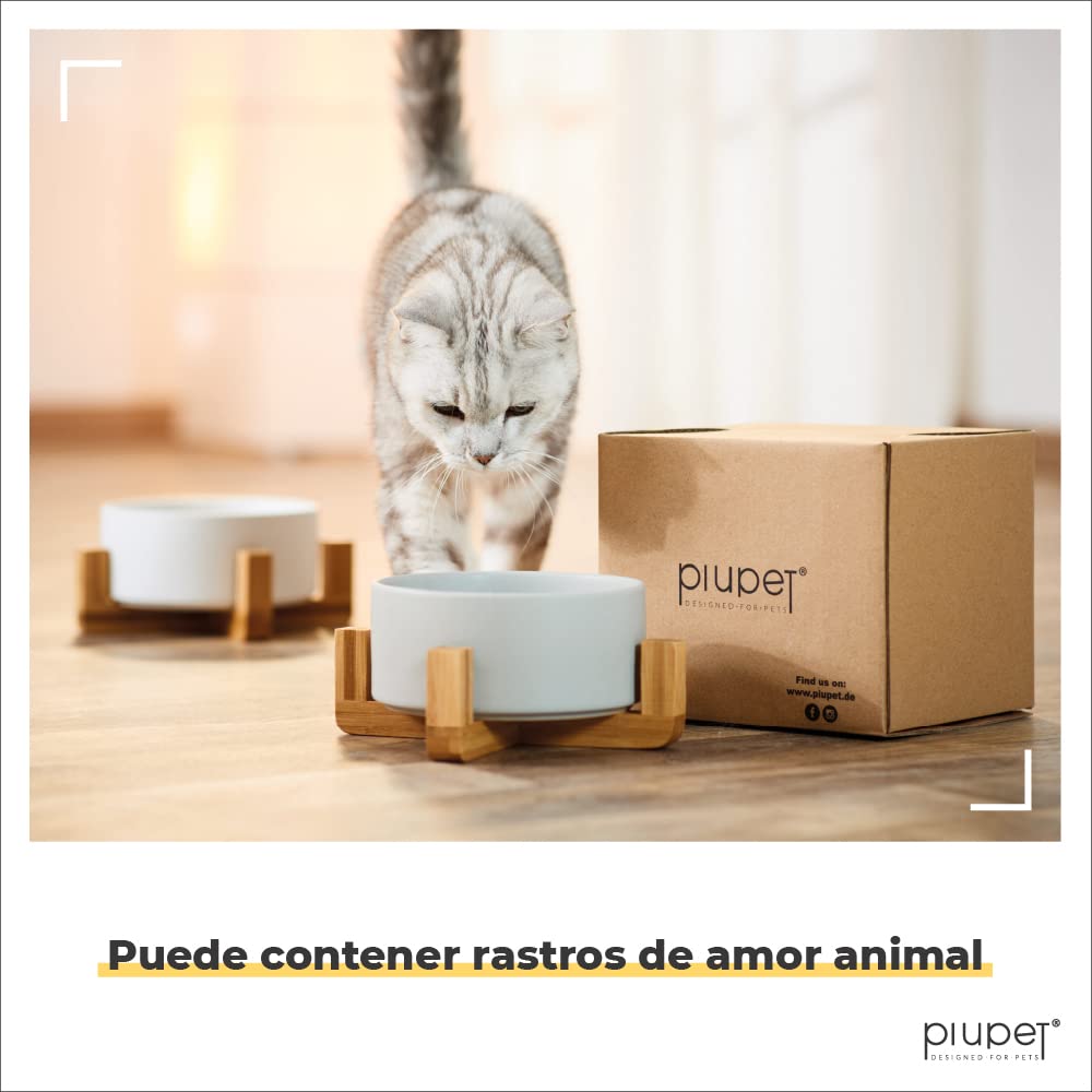 PiuPet® Comedero Perro y Gato I 2x850ml I Apto para lavavajillas I Cerámica I Comedero Gato I Comedero Perro I Comederos para Perros | Cuenco Perro | Comederos Gatos | Cuencos para Perros