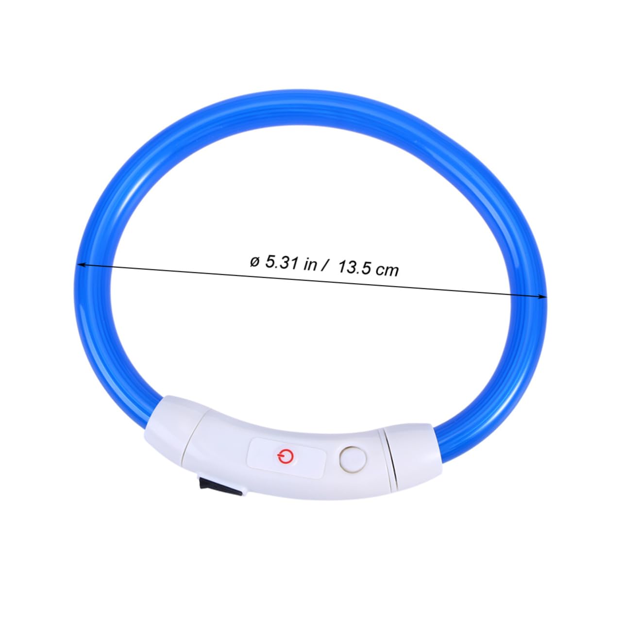 Collar Led para Perros USB Recargable Luces Intermitentes 35 Cm para Paseos Nocturnos Ajustable