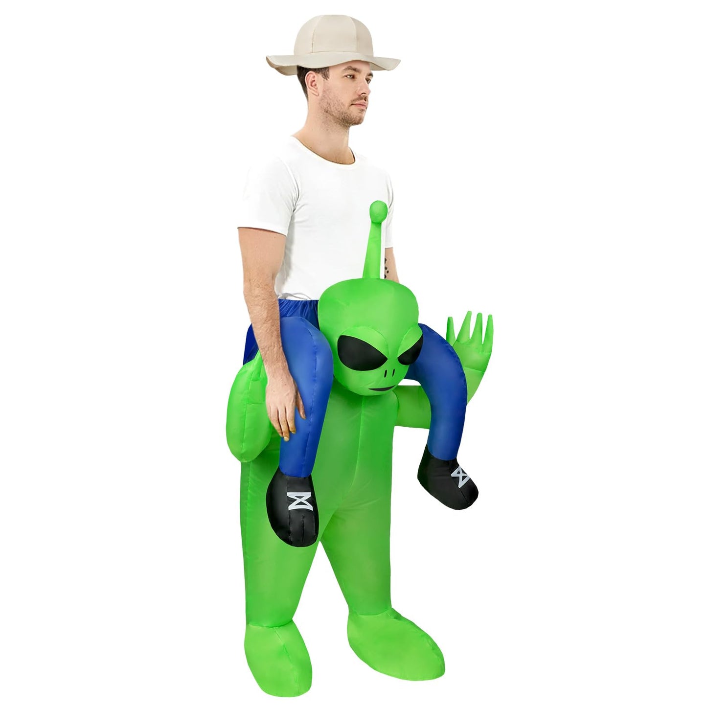 Disfraz Inflable Alien Hinchable, Adulto Inflable Disfraz Verde Aliendivertido para Disfraz De Fiesta Carnaval, Disfraz Halloween Cosplay Cumpleaños Navidad Carnaval Fiesta Mardi Gras Navidad