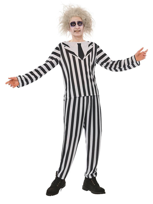Disfraz Beetlejuice OPP para adulto, Chaqueta y pantalón impreso, Licencia Oficial Beetlejuice para Halloween, cosplay, fiestas y Carnaval