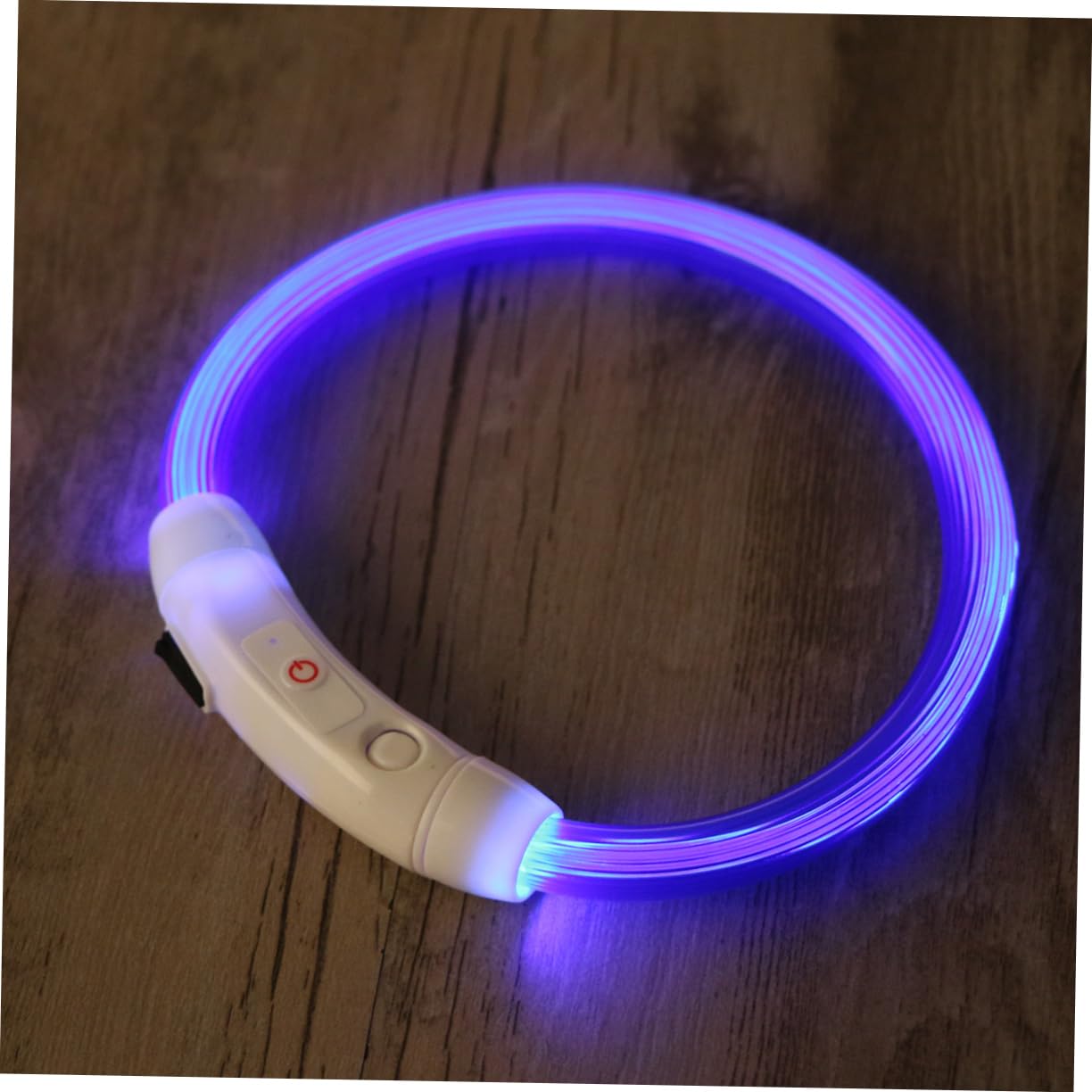 Collar Led para Perros USB Recargable Luces Intermitentes 35 Cm para Paseos Nocturnos Ajustable
