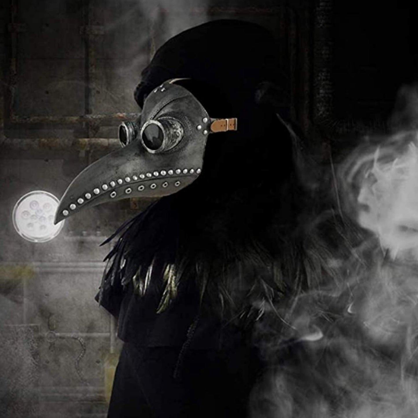 Disfraz MáScara de Pico Halloween,Falsa Piel Plaga Doctor MáScara,MéDico de Peste Pico de PáJaro de Nariz Larga,Accesorios de Disfraces Steampunk para Carnaval de Fiesta para Adultos