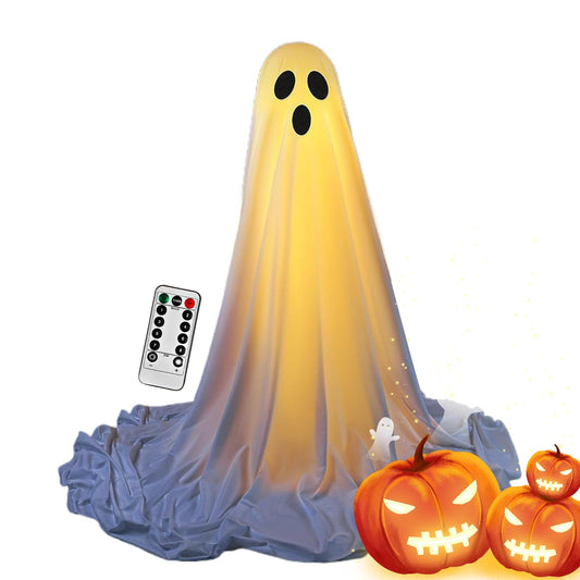 Light Up Ghost Halloween Decorations - 165x30cm Spooky Ghost with Remote Control String Light | Halloween Decorations Outdoor, Home Accents For Festival Holiday Lawn Gardens Porches Escape Room