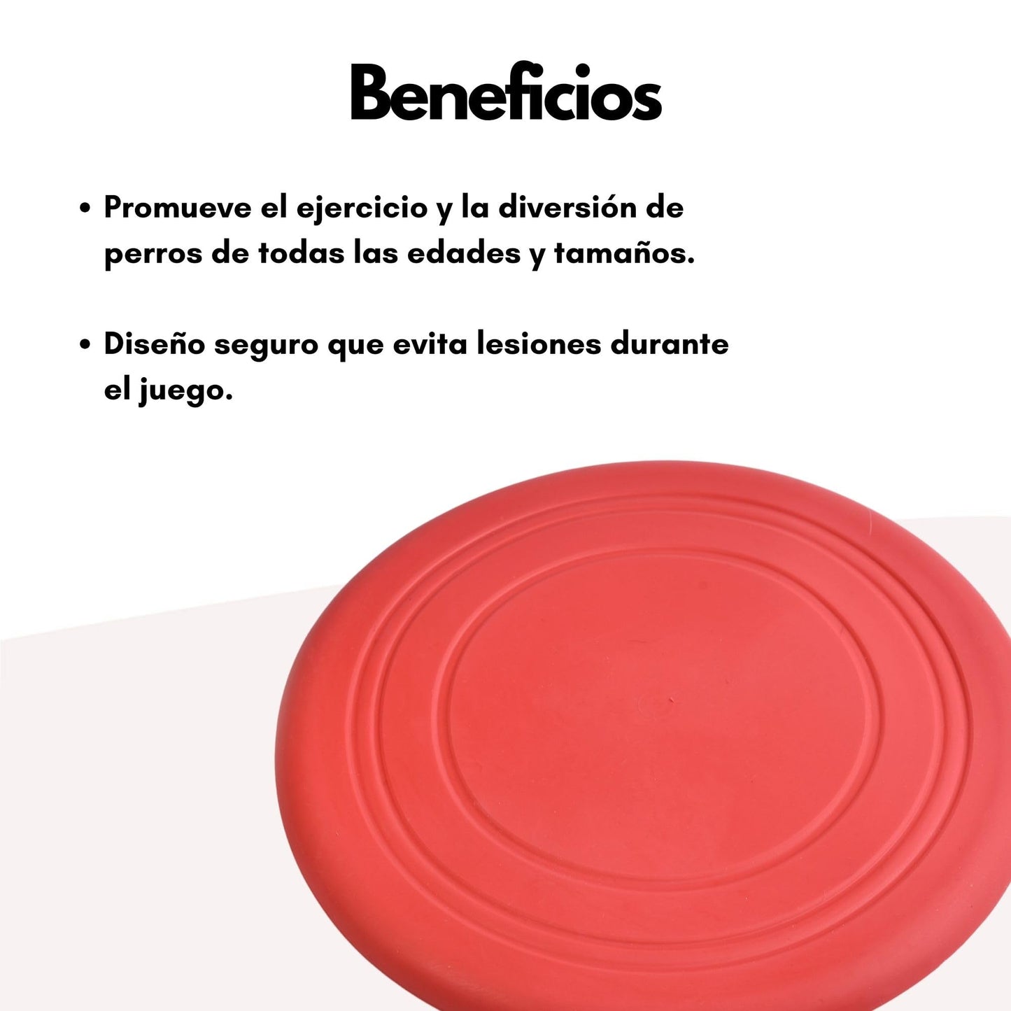 Frisbee de Goma Flexible para Perros | Disco Volador Suave, Resistente y Seguro para Mordeduras | Flotante y Fácil de Lanzar | Juguete Interactivo para Juego al Aire Libre, Playa, Entrenamiento