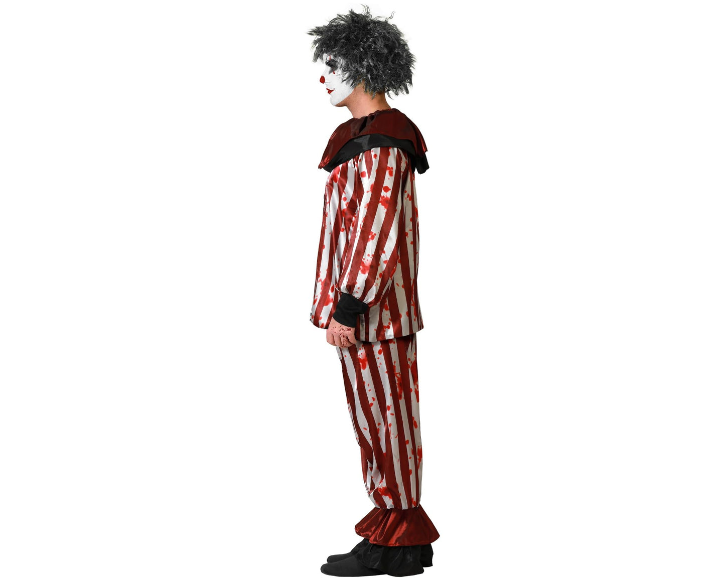 Disfraz payaso halloween rojo camiseta con pantalón hombre adulto XS