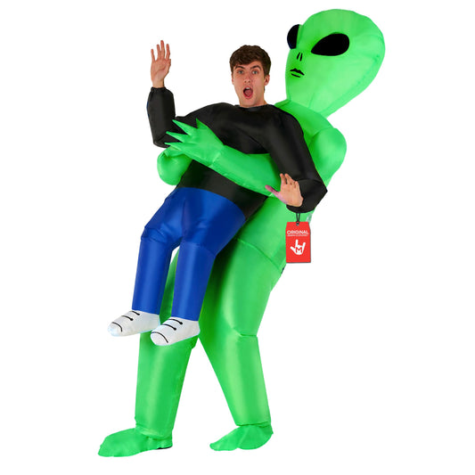 Disfraz Alien Hinchable Adulto, Disfraces Extraterrestre Inflable, Traje Marciano, Disfraz Halloween y Carnaval