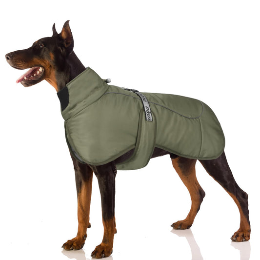 Abrigo de Invierno para Perros Chaqueta a Prueba de Viento Cálido para Perros Medianos Grandes Chaleco Reflectante Ajustable Perro Ropa al Aire Libre para Mascotas