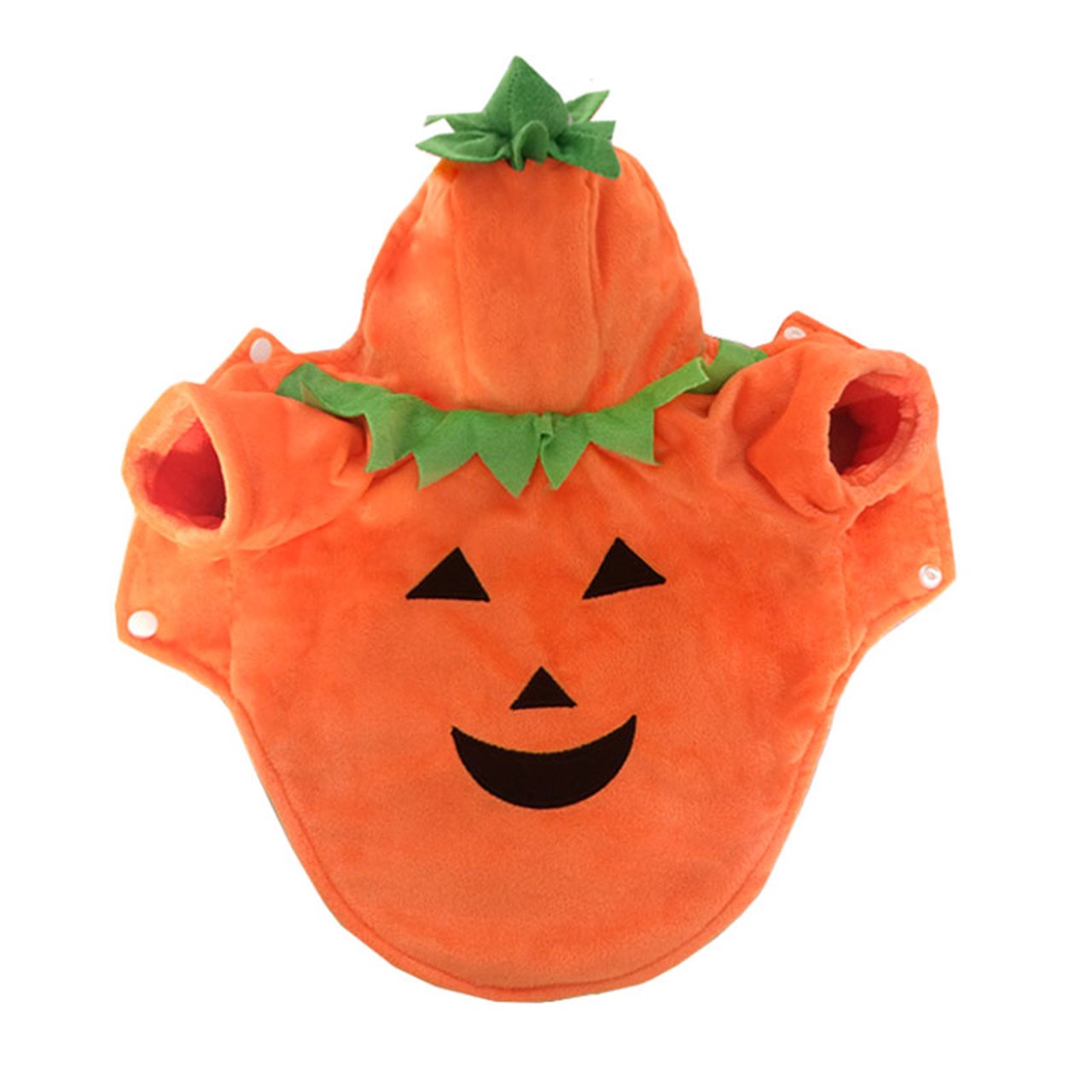 Disfraz de Calabaza de Halloween para Perro, Gato, Disfraz de Cosplay para Mascotas, Trajes cálidos de Forro Polar con Capucha de Animales, Ropa de otoño e Invierno (Talla S)