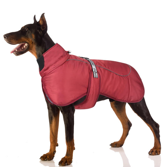 Abrigo de Invierno para Perros Chaqueta a Prueba de Viento Cálido para Perros Medianos Grandes Chaleco Reflectante Ajustable Perro Ropa al Aire Libre para Mascotas