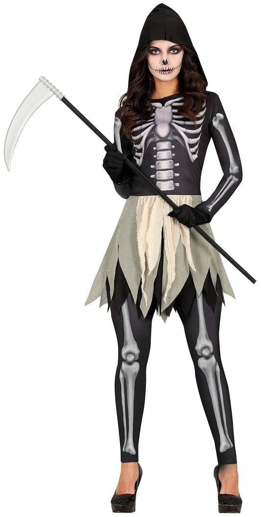 Disfraz de Esqueleto la Muerte - Disfraz Halloween Mujer Talla 36-38 S
