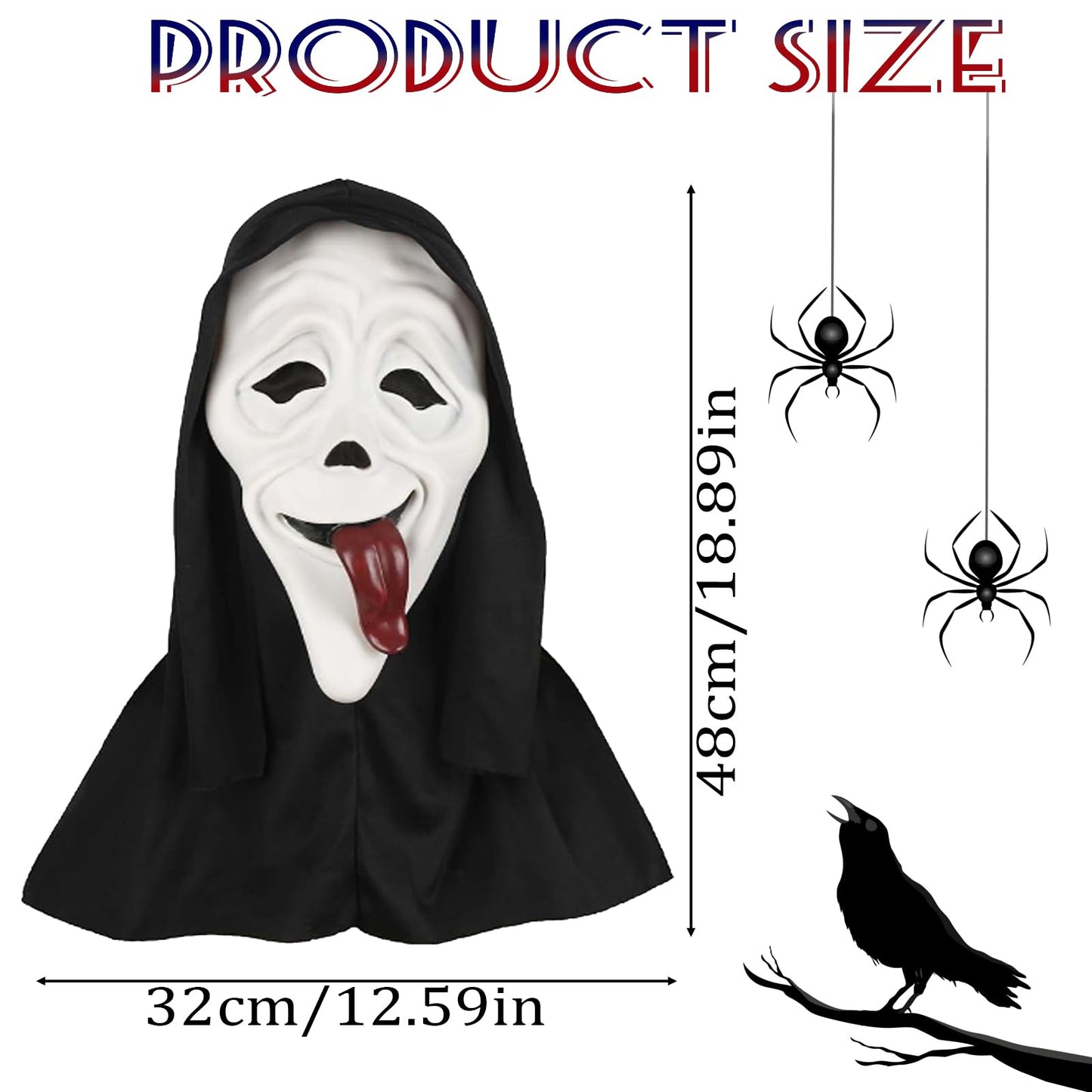 Disfraz Mascara Scream, Ghostface Disfraz, Mascara Ghostface, Ghostface Disfraz, Disfraz Halloween Scream, Scary Movie Disfraz, Máscaras De Fantasmas Para Fiestas Temáticas y Juegos De Rol
