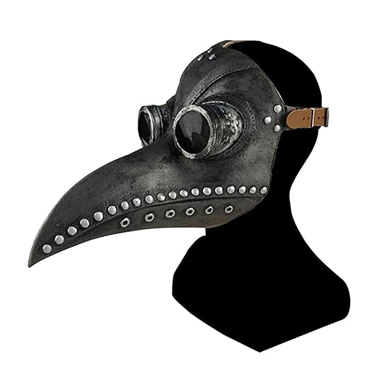 Disfraz MáScara de Pico Halloween,Falsa Piel Plaga Doctor MáScara,MéDico de Peste Pico de PáJaro de Nariz Larga,Accesorios de Disfraces Steampunk para Carnaval de Fiesta para Adultos