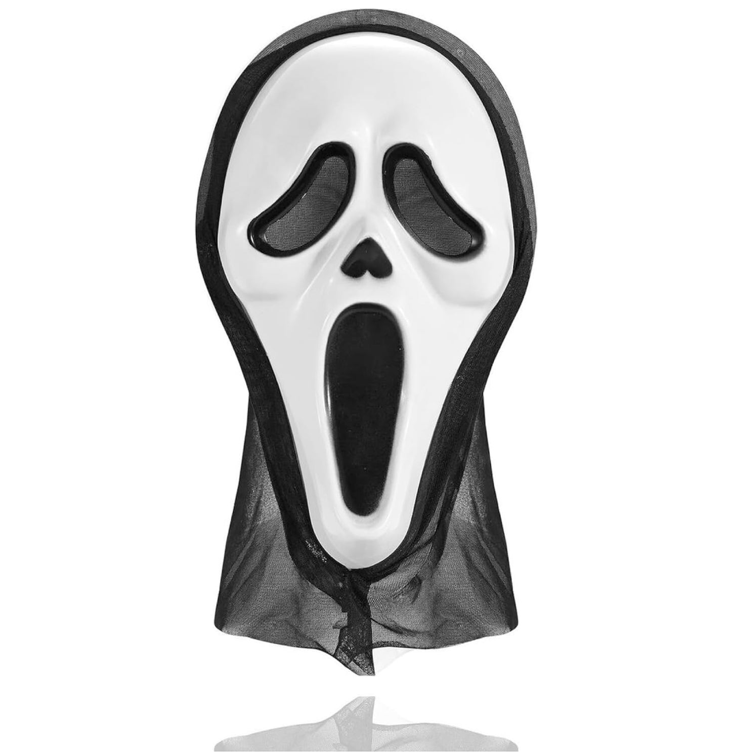 Disfraz Máscara de fantasma Scream para Halloween para hombre y mujer, como disfraz para Halloween y carnaval, máscara de fantasma