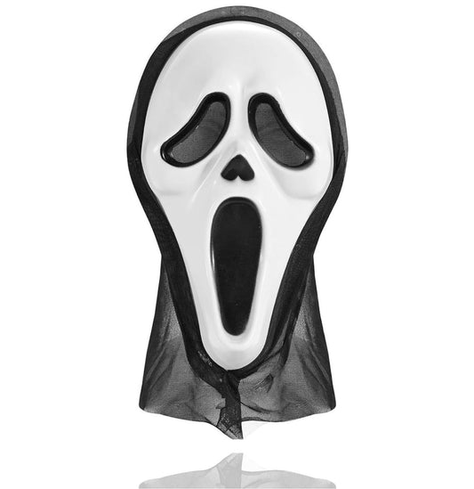 Disfraz Máscara de fantasma Scream para Halloween para hombre y mujer, como disfraz para Halloween y carnaval, máscara de fantasma