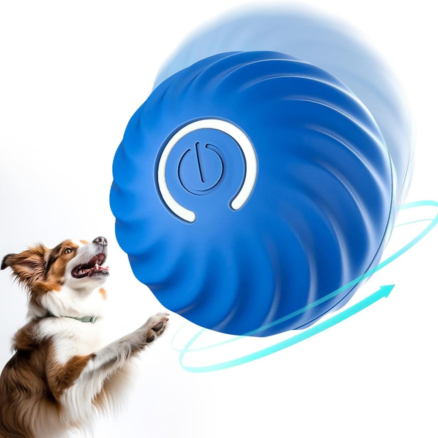 Pelota interactiva para perros Bola inteligente de movimiento automático giratoria para perro,bola de perro en movimiento, duradera y resistente al desgaste para mascotas, caza, persecución