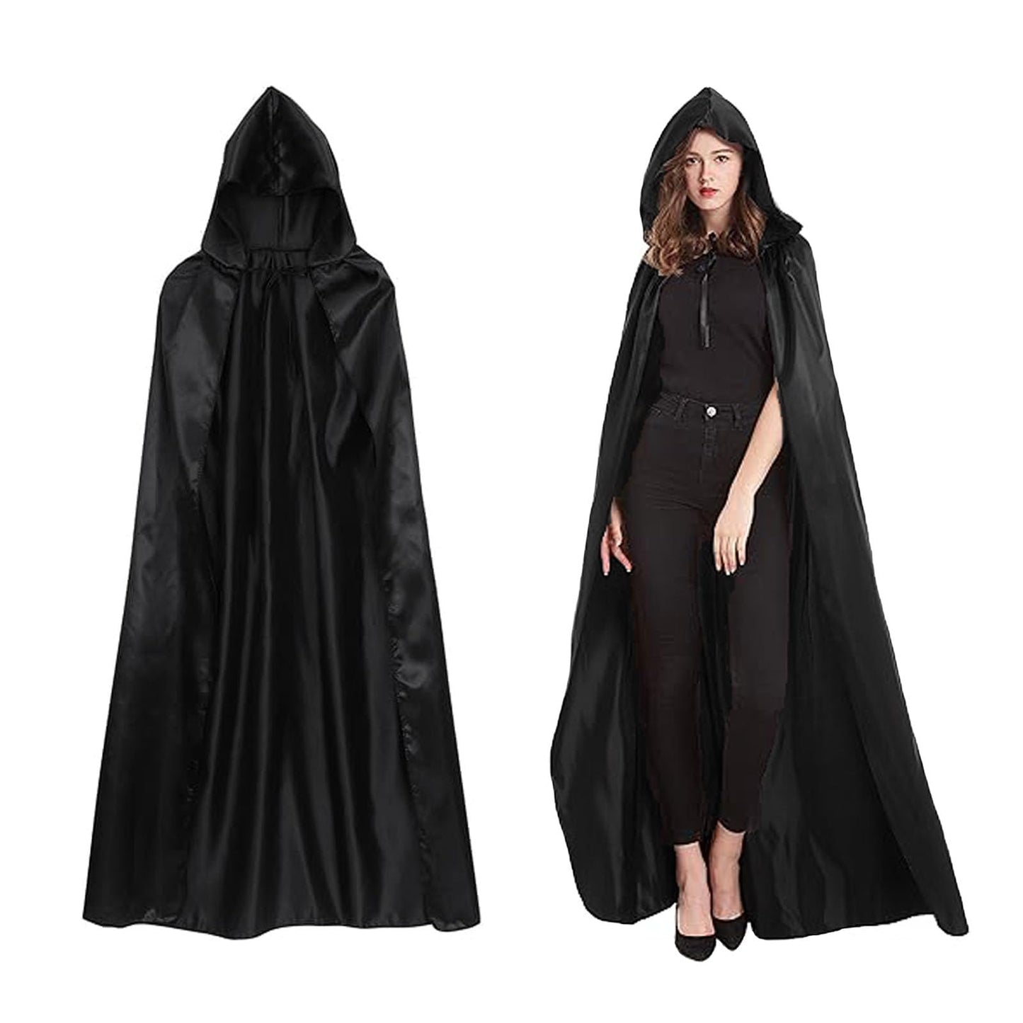 Disfraz Halloween,Largo Capa con Capucha,Capas de Halloween para Adultos/Niños, Capa Disfraz Halloween, para Halloween, Carnaval, Mascarada（150）