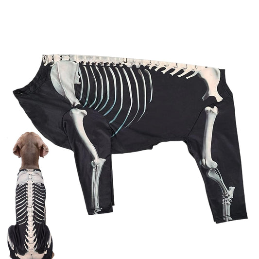 Disfraces De Halloween para Perros De Tamaño Grande,Disfraces De Esqueleto para Perros Halloween - Trajes Transpirables para Celebrar en Casa Fiestas Navideñas y Cosplay