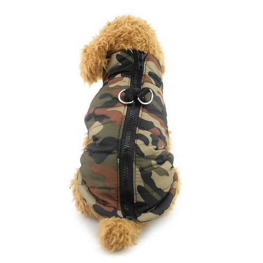 Arnés Abrigos y Chaqueta para Perros Pequeño Impermeable Invierno Acolchado Cachorro Ropa Chaleco para niño y niña Mascotas Perros Gato Verde S