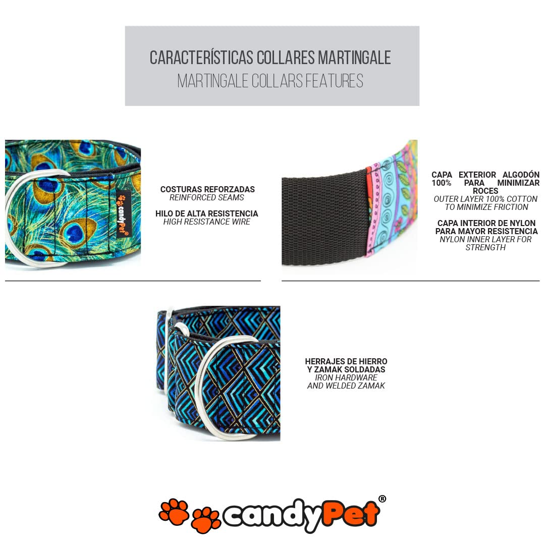 candyPet - Collar Martingale para Perros, Universe, M