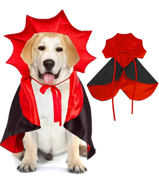 Disfraz de Halloween para Perro Gato, Disfraces de Halloween, Capa de Vampiro para Mascotas, Capa de Vampiro con alas de murciélago de melón, Disfraces de Cosplay para Mascotas (M)