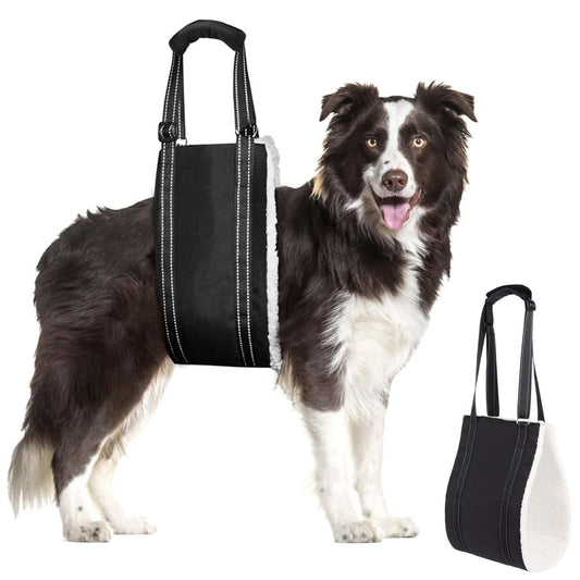 Arnes Perro Patas Traseras, Arnés para Perros Ajustable Esponjoso y Cómodo, el Cuerpo de la Cuerda para Escalar Rocas es Fuerte No es Fácil de Romper, Superficie Impermeable de Tela Oxford 600D