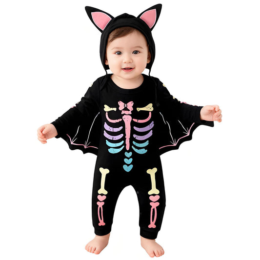 Disfraz Halloween Bebe, Disfraz Murcielago Bebe, Disfrazs Esqueleto Bebes, Disfraces Halloween Bebes, Traje Halloweens Bebé, Body Halloweens Bebé 9-12 Meses