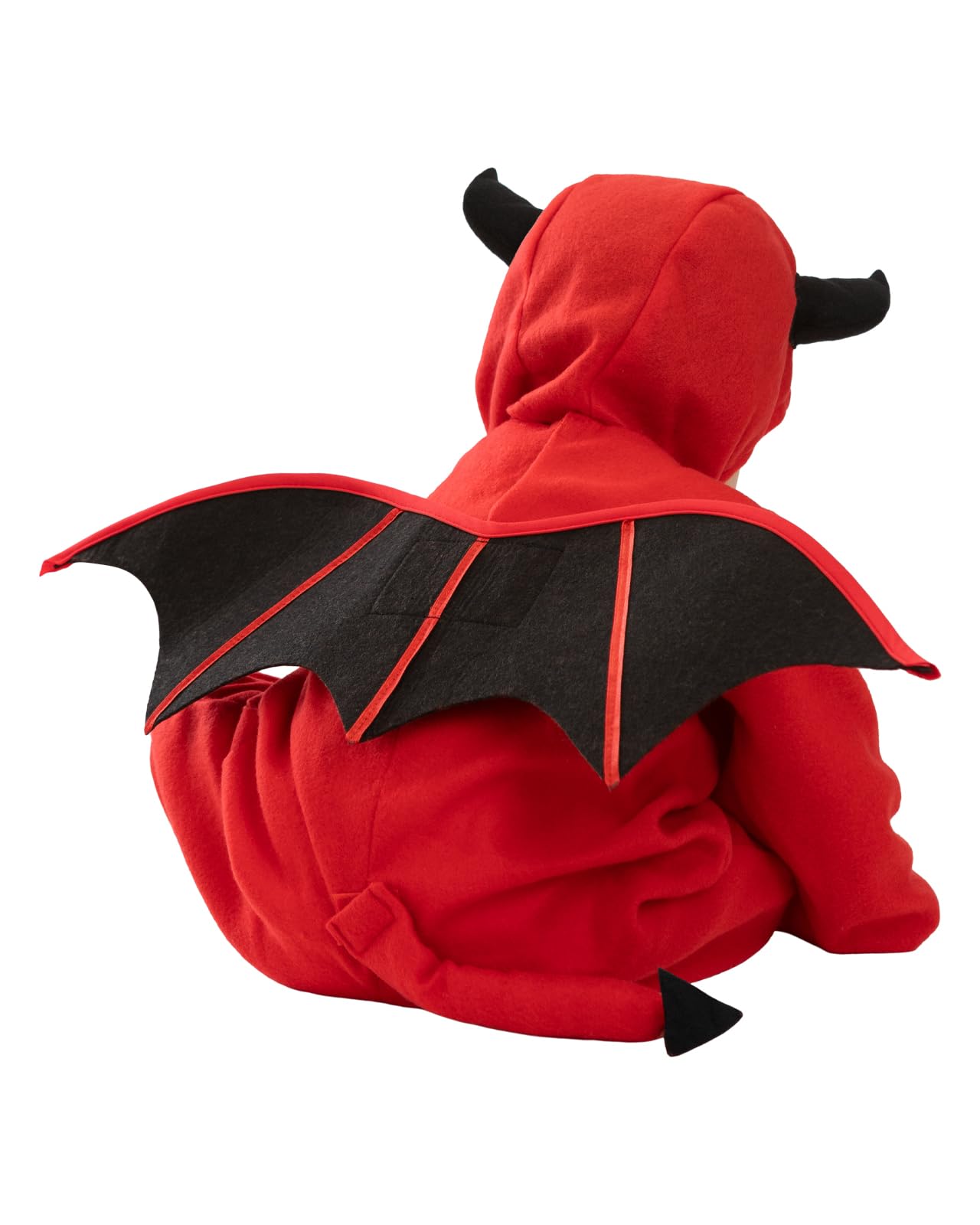 Disfraz de Diablo para Bebé con mono, capucha, alas y cola, Traje de Demonio, Disfraces de Halloween y Carnaval – Talla 12-24 meses