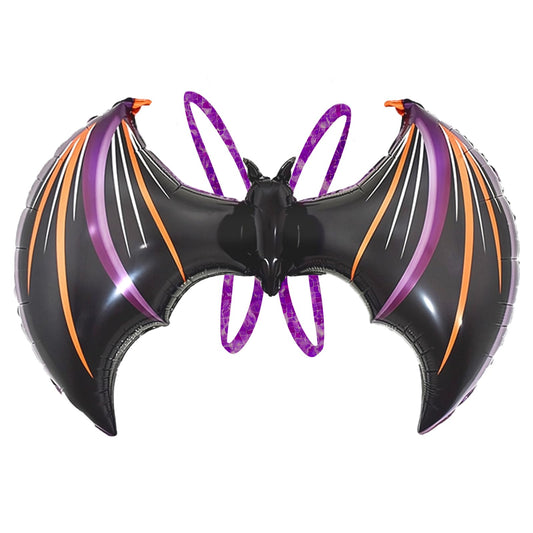 Disfraz Alas Murciélago Globo Foil Halloween Disfraz - 83 x 49 cm (33") - Accesorios Cosplay, Carnaval y Decoración Fiestas - Complementos Vampiro, Diablesa, Ángel Caído - Decoración Eventos