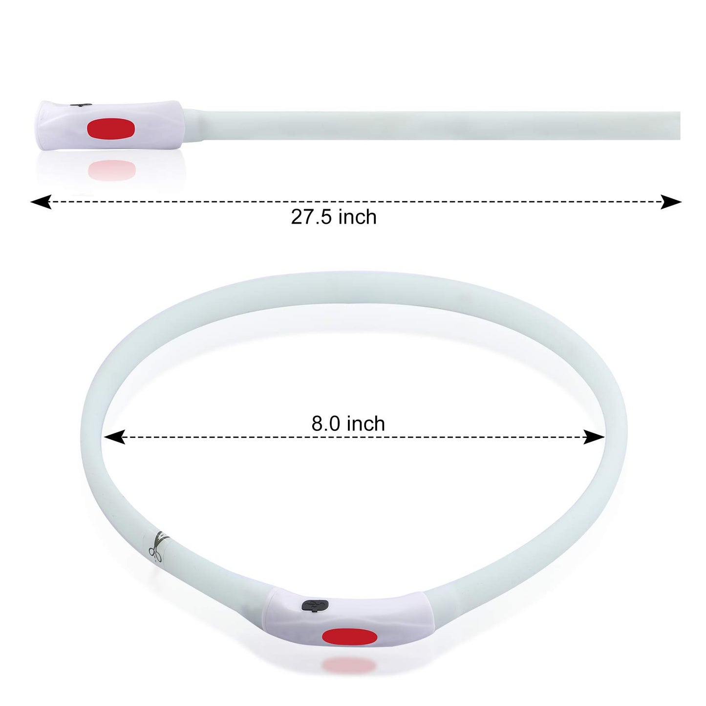NOVKIN Collar LED para perro, recargable, RGB que cambia de color, luces impermeables que hacen que la mascota sea visible y segura para caminar por la noche, al aire libre, camping, para perros