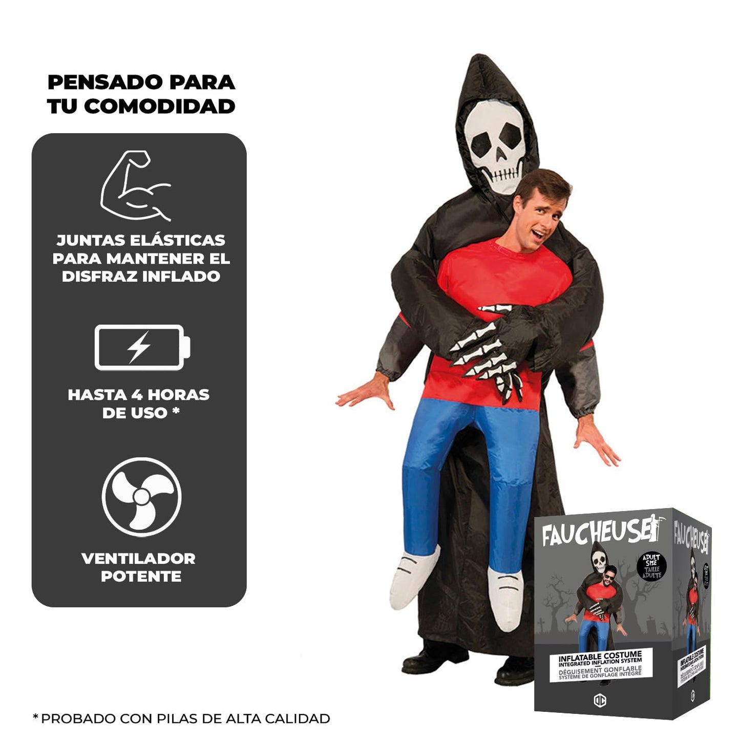 Disfraz de Halloween peculiar | Original | Tamaño adulto 160 a 190cm | Poliéster Cómodo | Resistente | Sistema de inflación incluido | OriginalCup