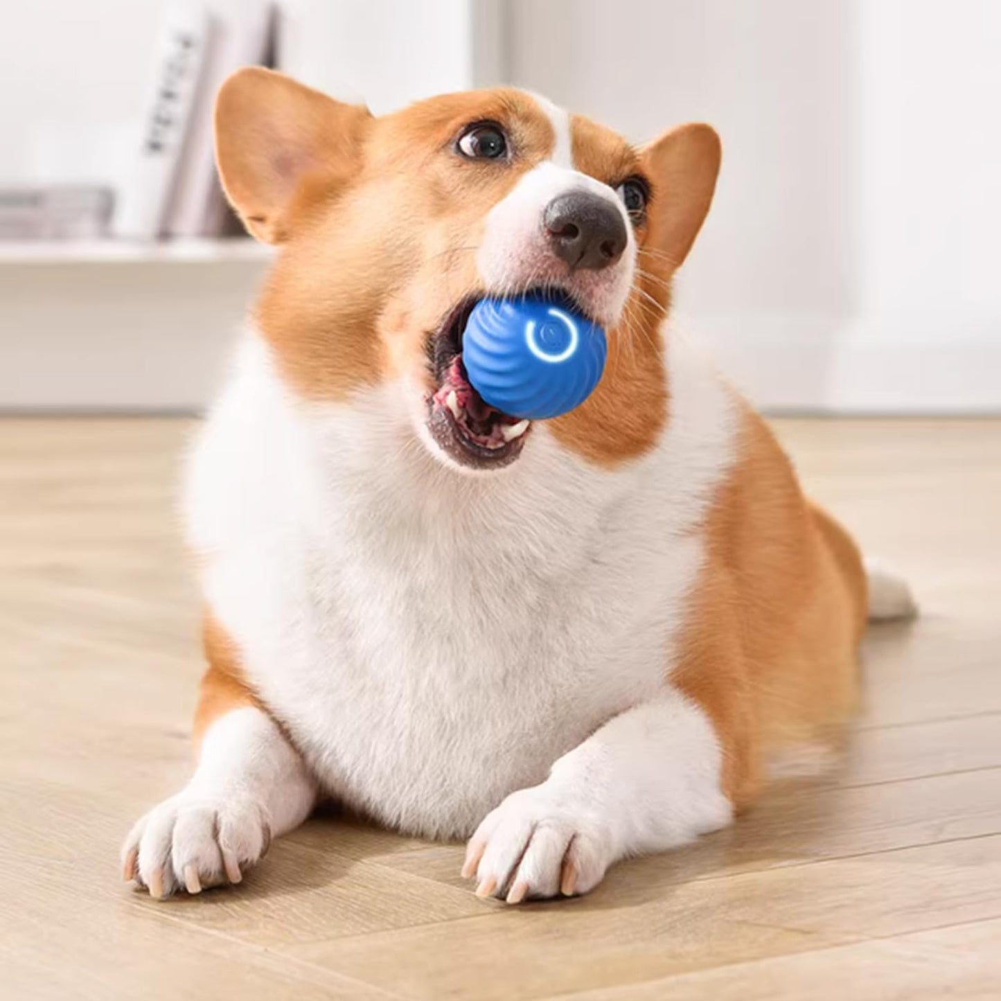 Pelota interactiva para perros Bola inteligente de movimiento automático giratoria para perro,bola de perro en movimiento, duradera y resistente al desgaste para mascotas, caza, persecución