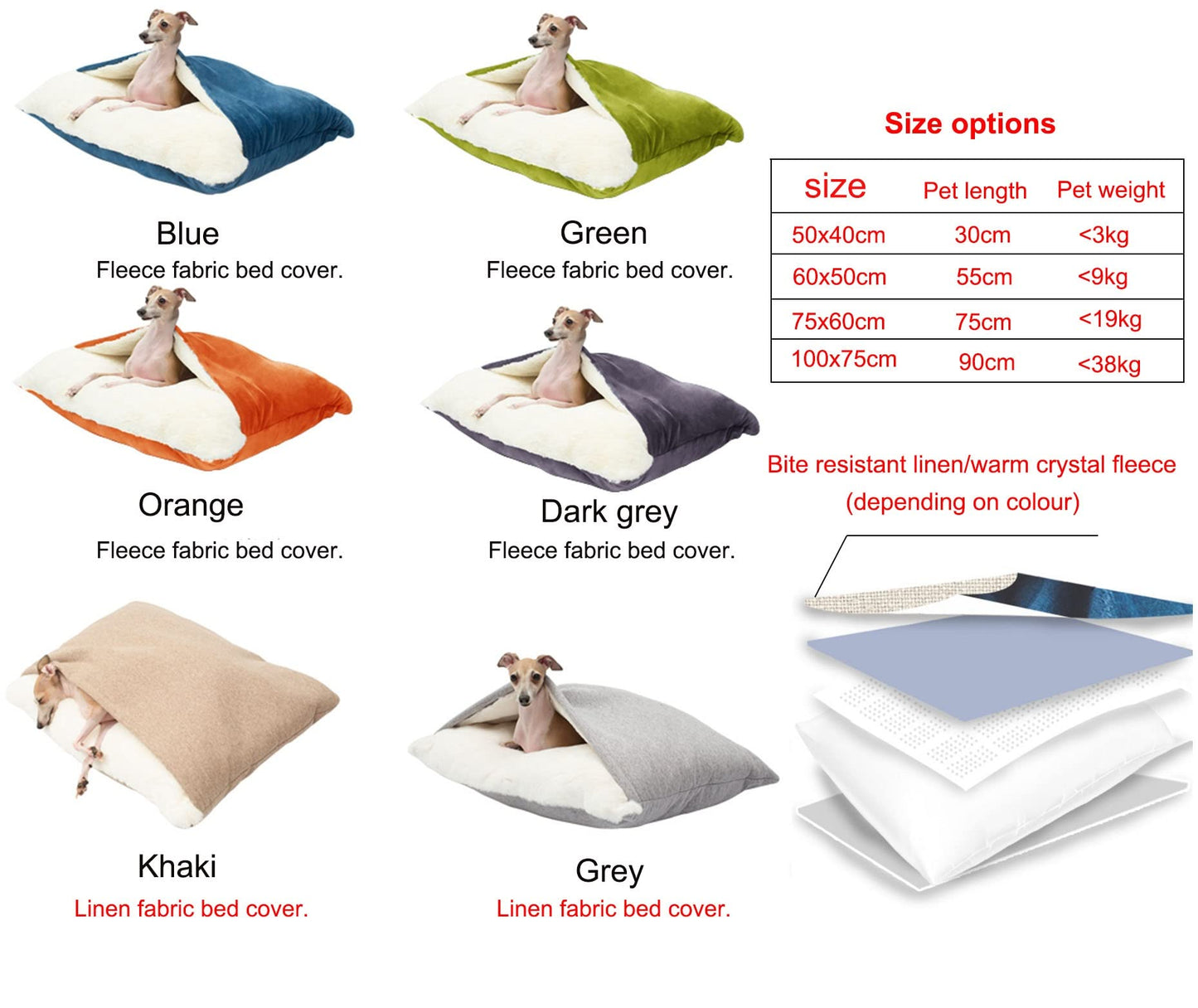 Cama Perro con Manta, Cama Ortopédica Perro/Gato con Capucha Manta, Lavable, Extraíble Sacos de Dormir del Perro para Mascotas Pequeñas y Medianas, Suave Fuzzy Cómoda Cama Perro Sofá (Color : Khaki,