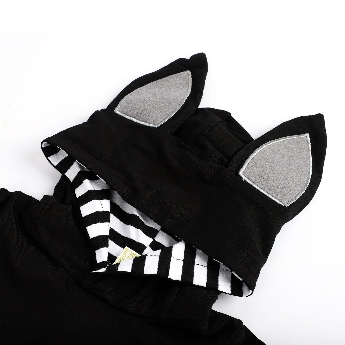 Disfraz Halloween Bebe, Divertido Conjunto de Traje de Murciélago con Capucha y Sombrero de Orejas Como Disfraces de Halloween para Recién Nacidos de 0-18 meses
