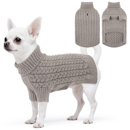 Abrigo Jersey para Perros Pequeño XS,Jersey de Punto Lavable con Cuello Alto, Suéter para Perros Gato Cálido Ropa de Invierno,Abrigo para Mascotas para Bulldog Frances,Chihuahua,Teckel