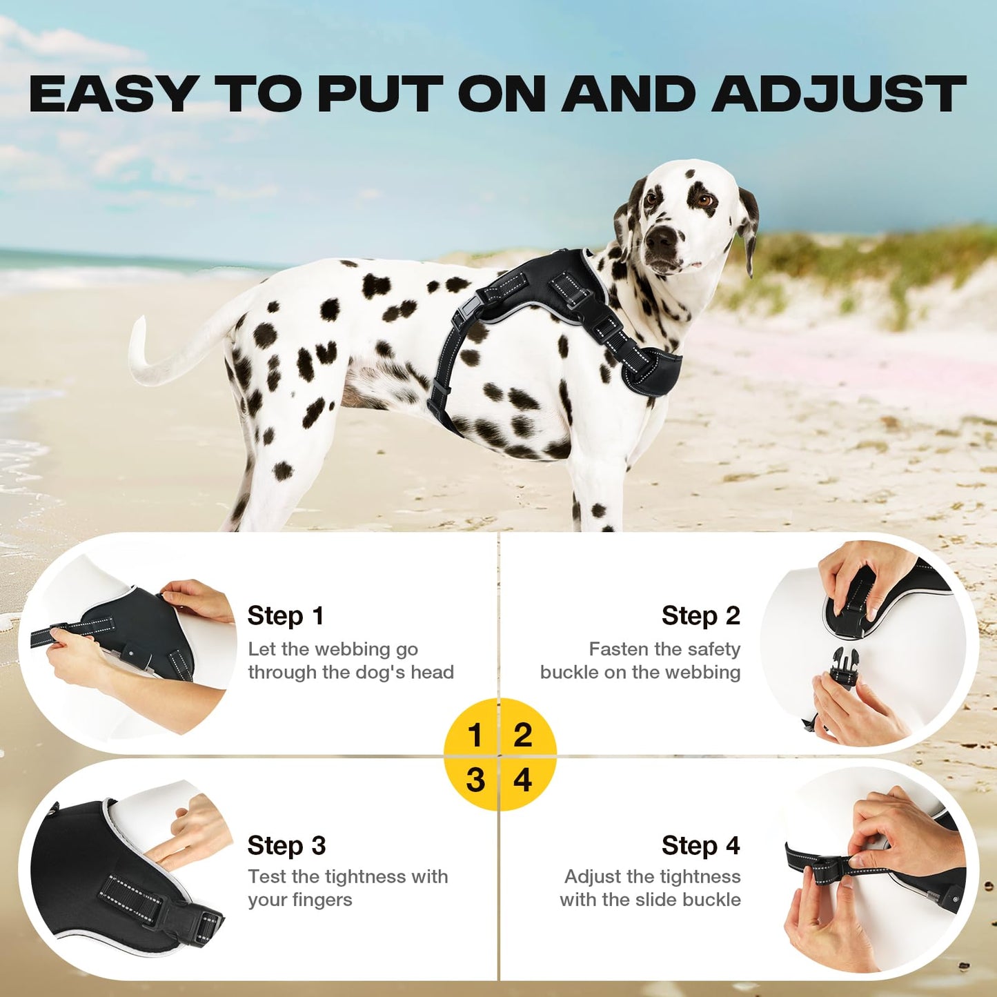 Correas Luminosas para Perros LED Recargables, Chalecos con 7 Colores + Almohadillas Ajustables, Adecuadas para Perros Pequeños, Medianos y Grandes