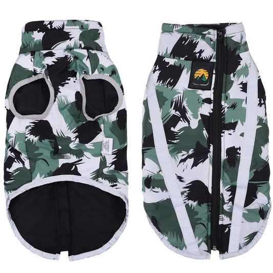Nobleza - Abrigo para Perros, Chaqueta de Invierno para Mascotas, Ropa Cálida para Perros con Seguridad Reflectantes Tiras, Ultraligero, Resistente al Viento, Impermeable (S)