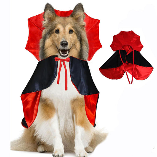 Disfraz Capa de Vampiro para Mascotas,Capa de Mascota para Halloween,Vampiro Ropa para Mascotas,Capa de Disfraz de Perro,Disfraz de Gato Perro Halloween,para Mascotas Cosplay