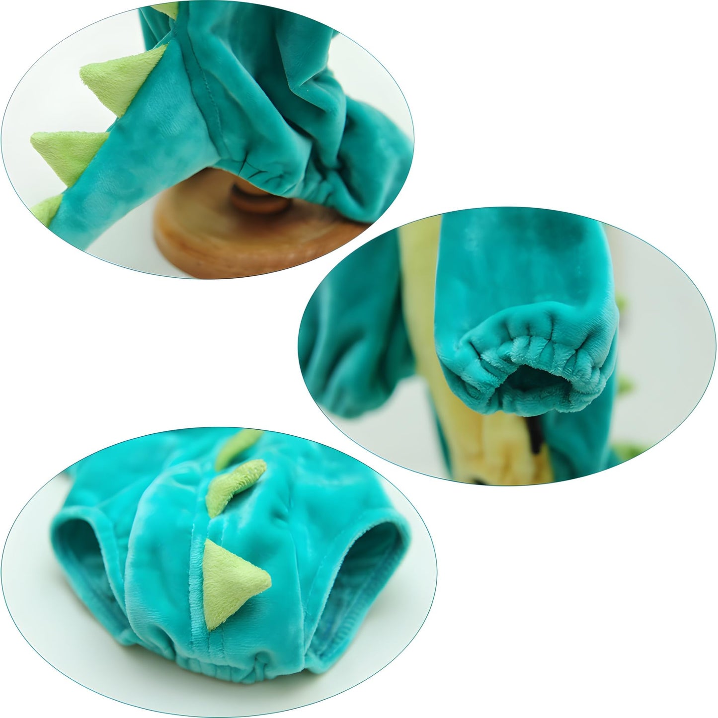 Disfraz  Dinosaur Dog Disfraz de Halloween Pet Dino Hoodie para Perros Peque?os y medianos(Verde,Small)